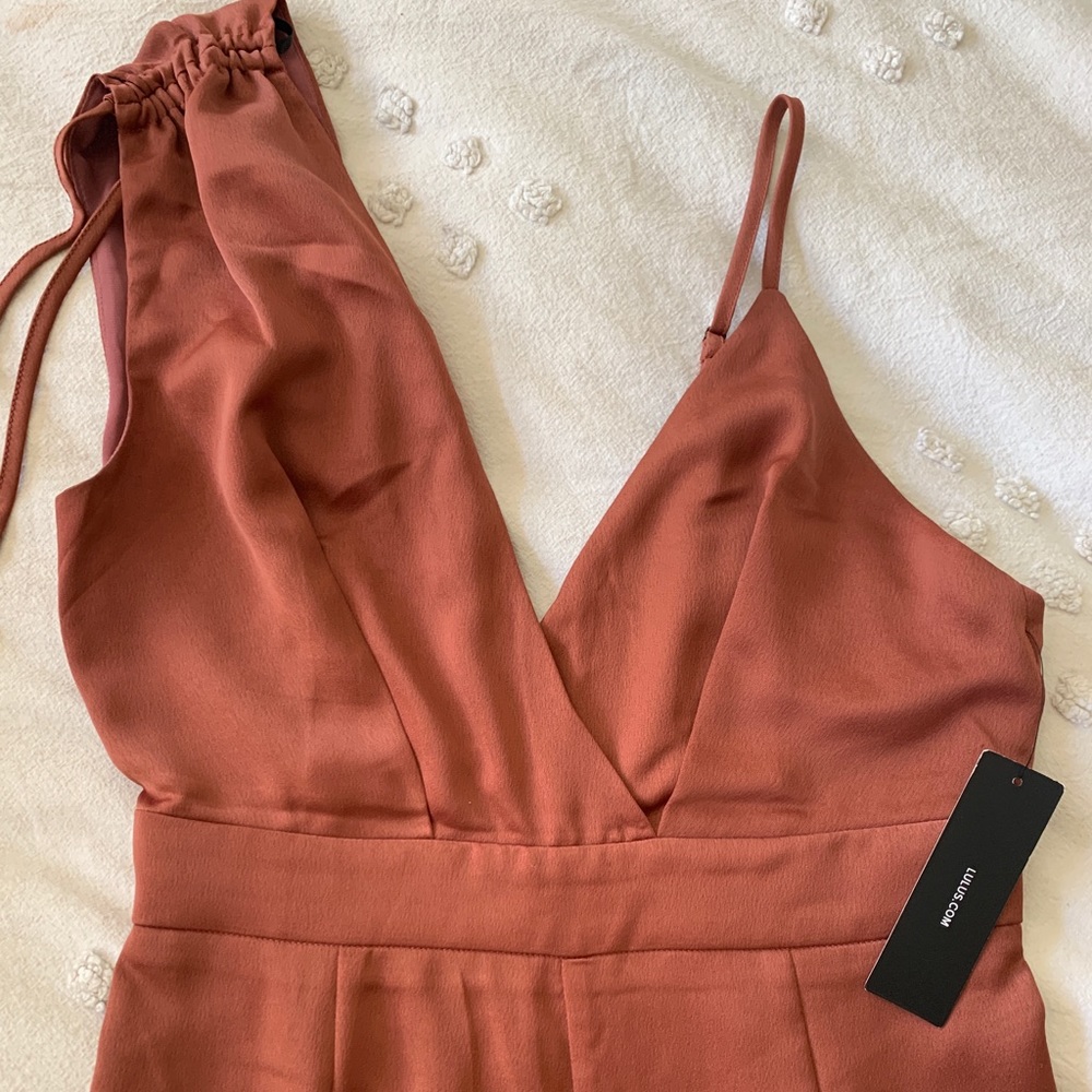 Lulus NEVER WORN Satin Jumpsuit